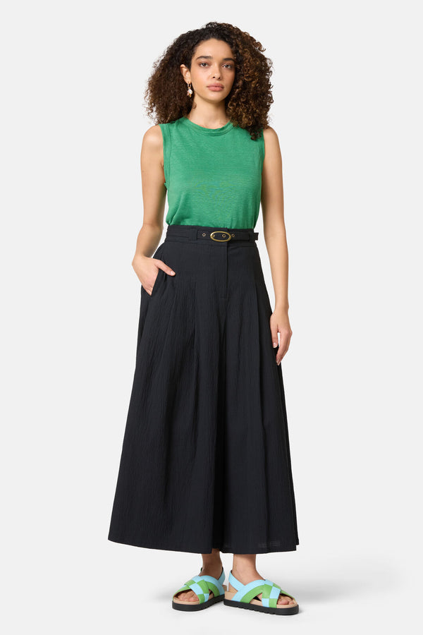 Gorman - Pucker Up Cotton Skort - black