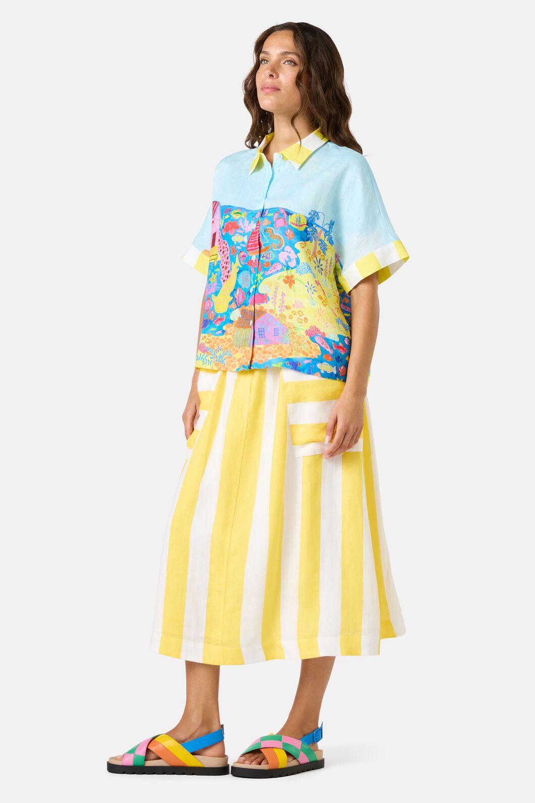 Gorman - Fish Ahoy Print Linen Shirt - print