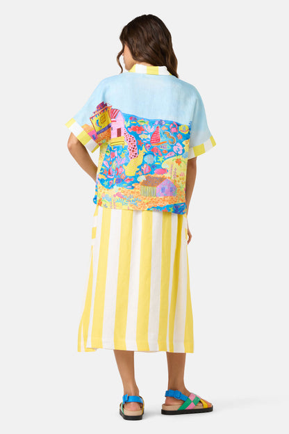 Gorman - Fish Ahoy Print Linen Shirt - print