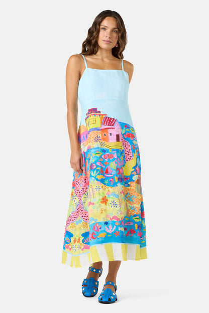 Gorman - Fish Ahoy Print Linen Dress - print