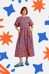 Gorman - Firecracker Print Cotton Midi Dress - print