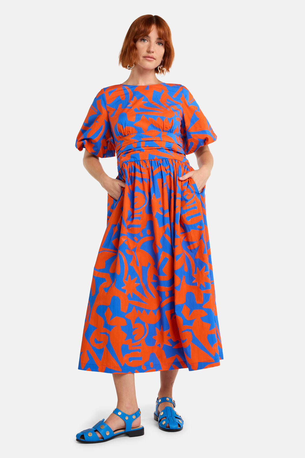 Gorman - FirecrackerPrintCttnMidiDress - print