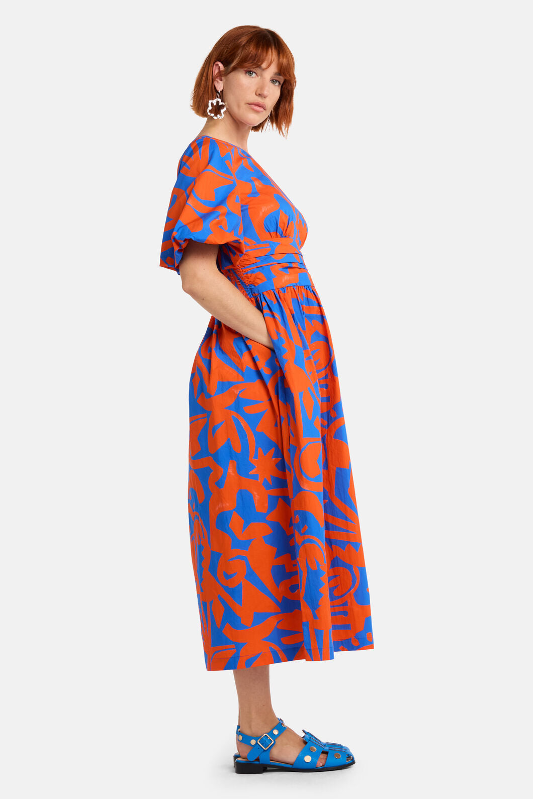 Gorman - Firecracker Print Cotton Midi Dress - print