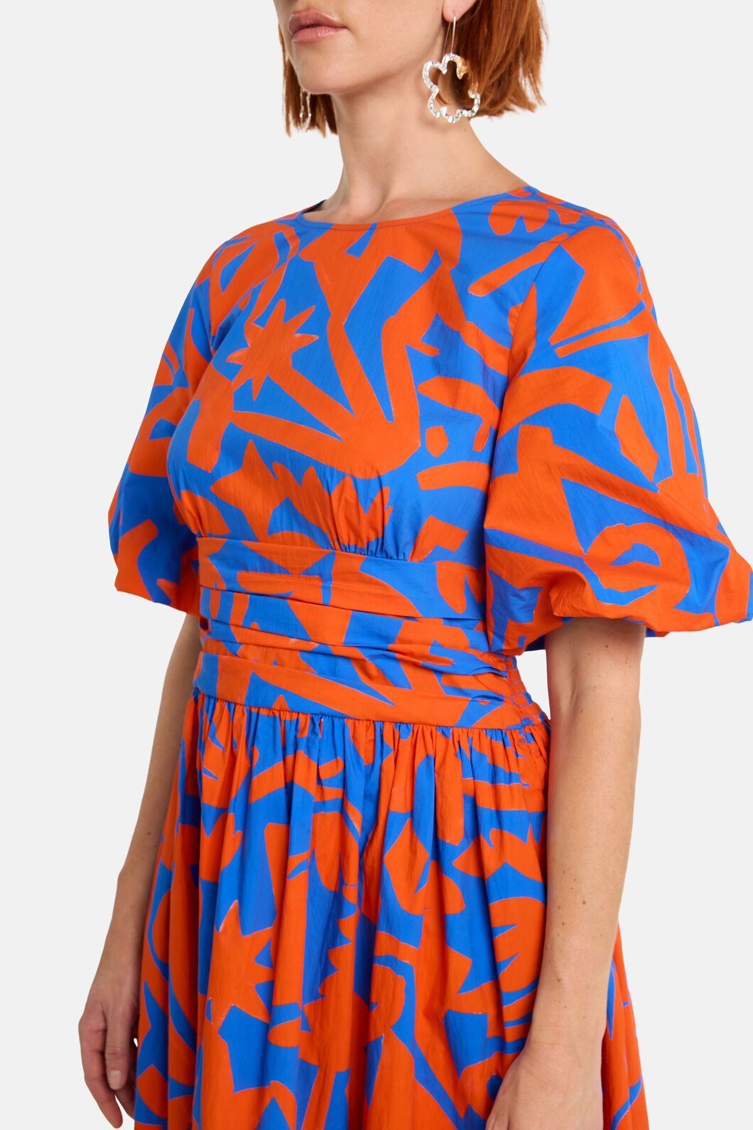 Gorman - Firecracker Print Cotton Midi Dress - print