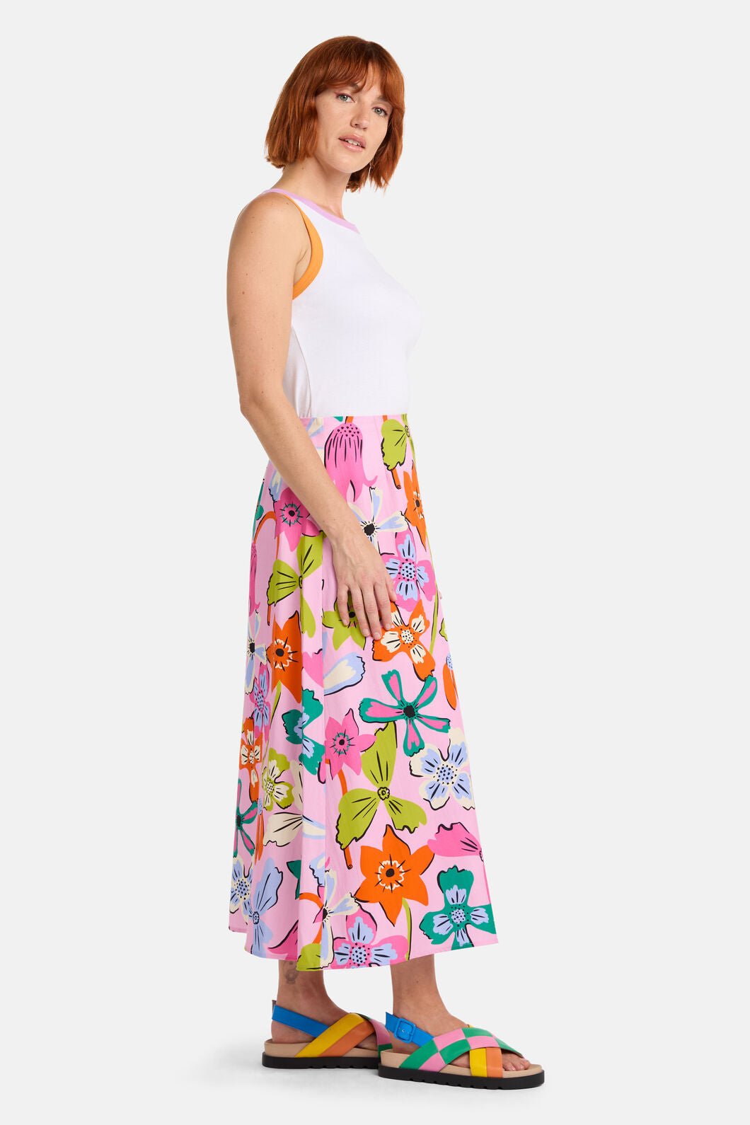 Gorman - Smell The Flowers Midi Skirt - print
