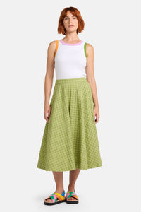 Gorman - Ready Check Cotton Culotte - green