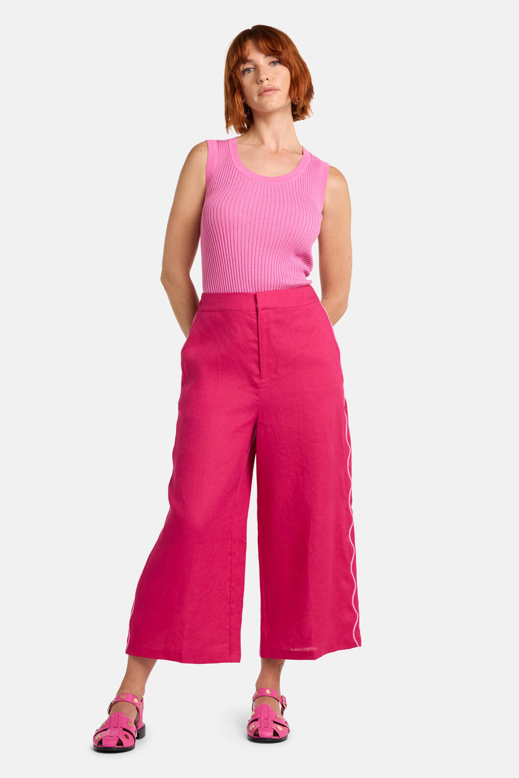 Gorman - Path Your Way Linen Pant - pink