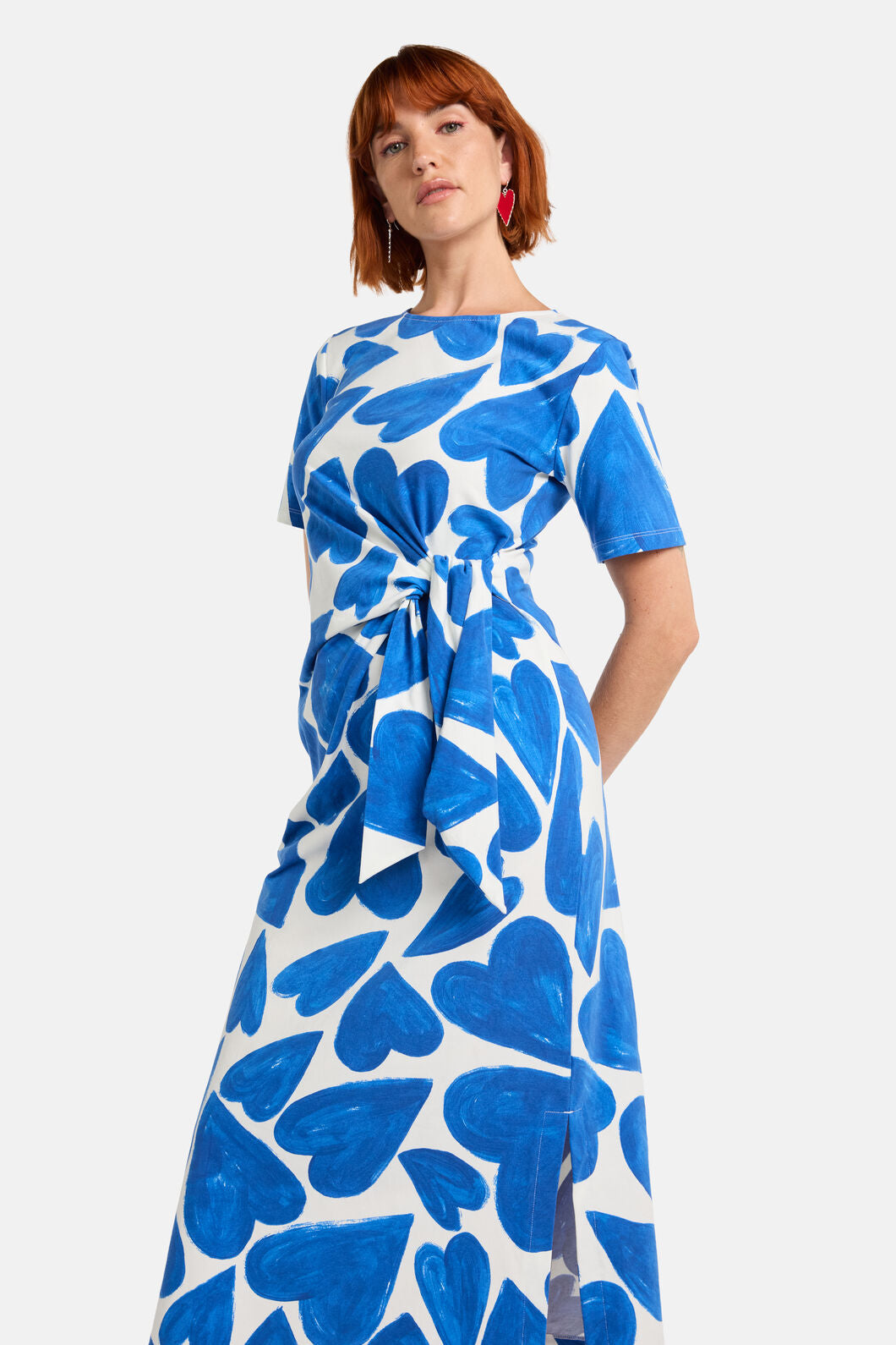 Gorman - Heartbeat Print Tee Dress - blue