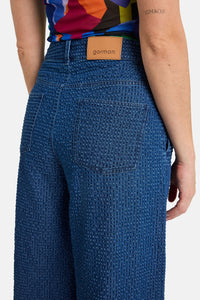Gorman - Seersucker Denim Skort - mid-blue
