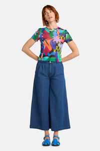 Gorman - Tangled Tropic Mesh Top - print