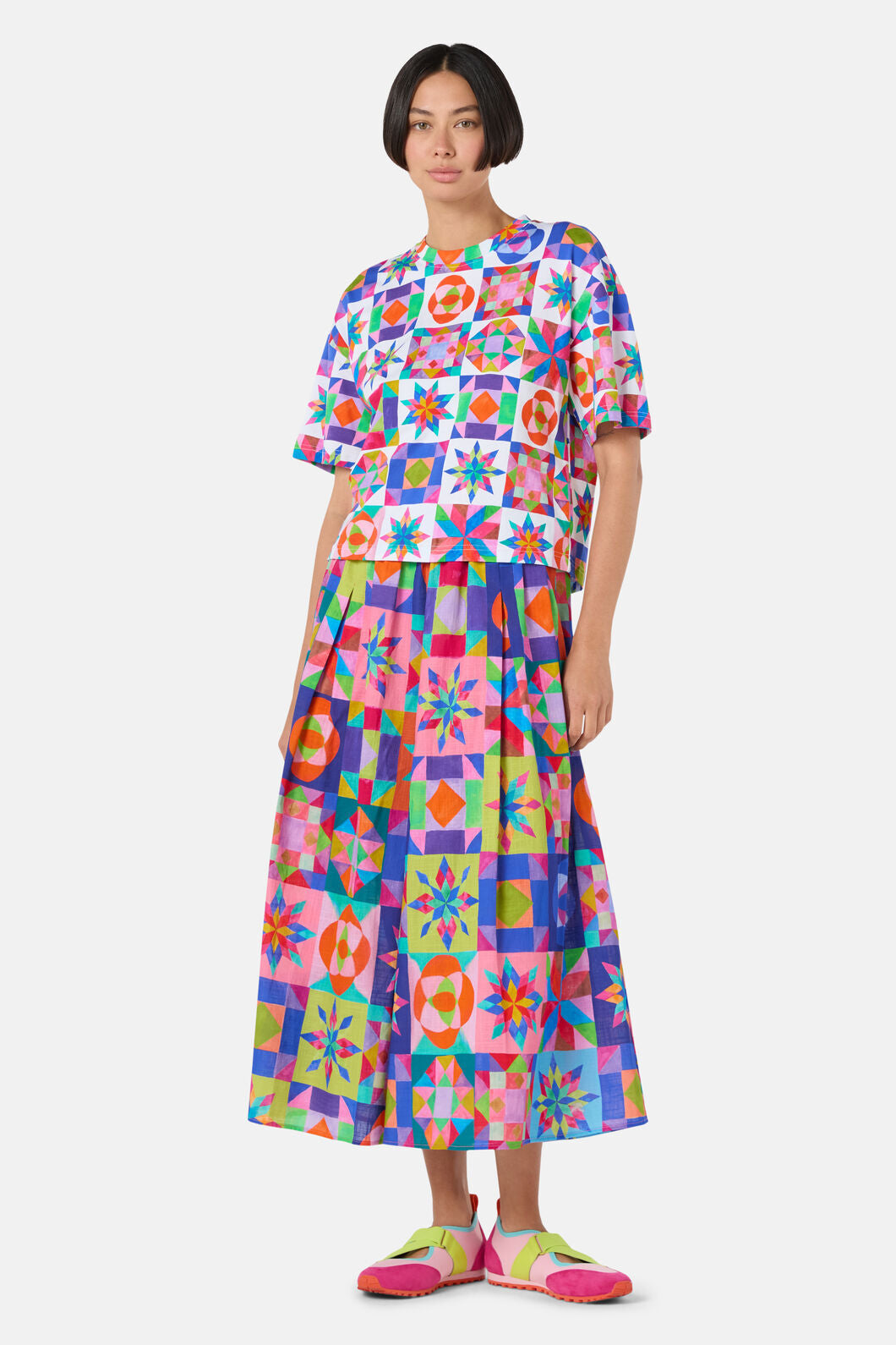 Gorman - Pinwheel Cotton Relaxed Tee - print