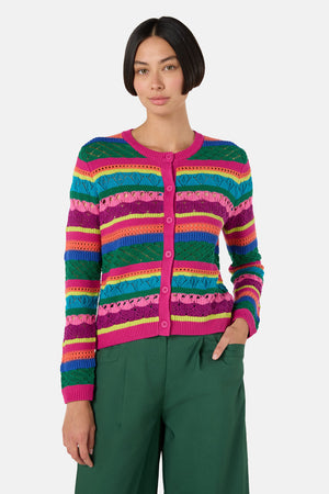 Gorman - Stripetastic Cotton Cardigan - stripe