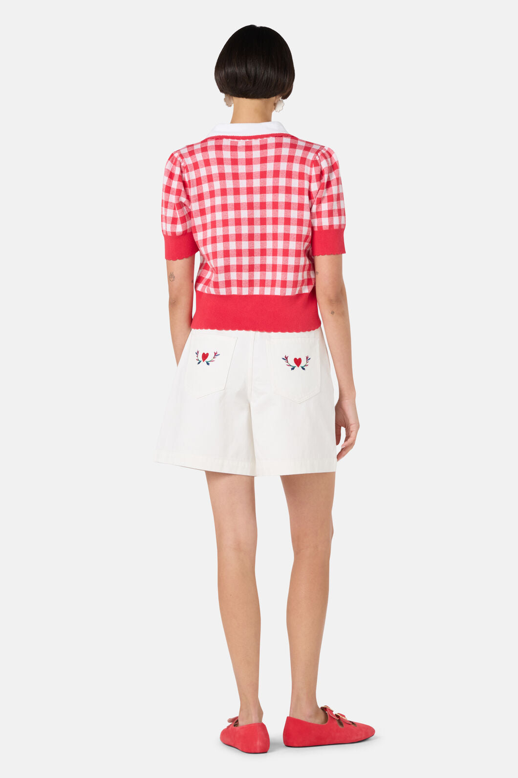 Gorman - Gingham Scallop Cardigan - check