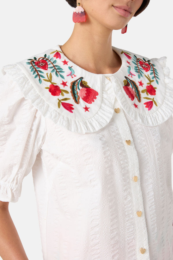 Gorman - Little Things EmbroideredShirt - white