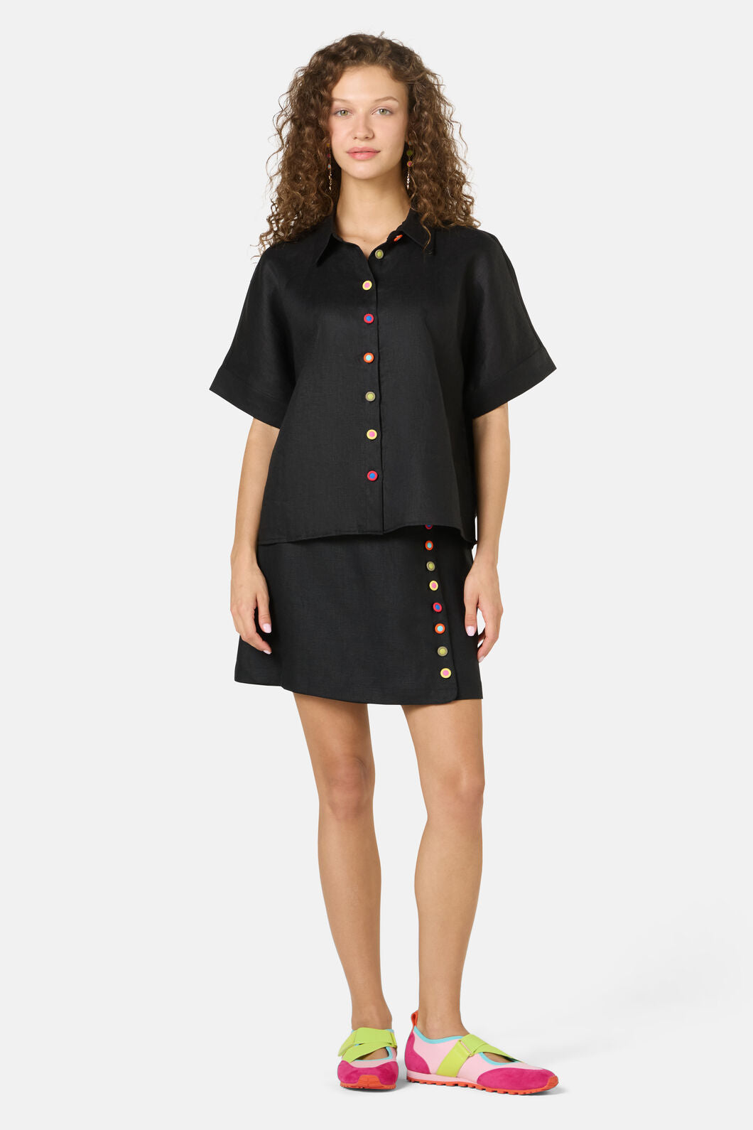Gorman - Benne Button Plain Shirt - black