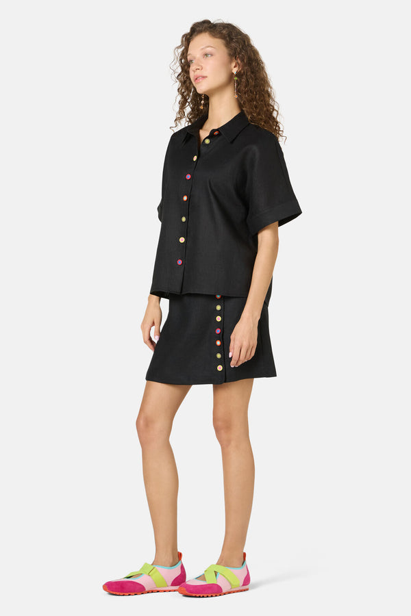 Gorman - Benne Button Plain Shirt - black