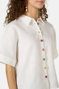 Gorman - Benne Button Plain Shirt - white