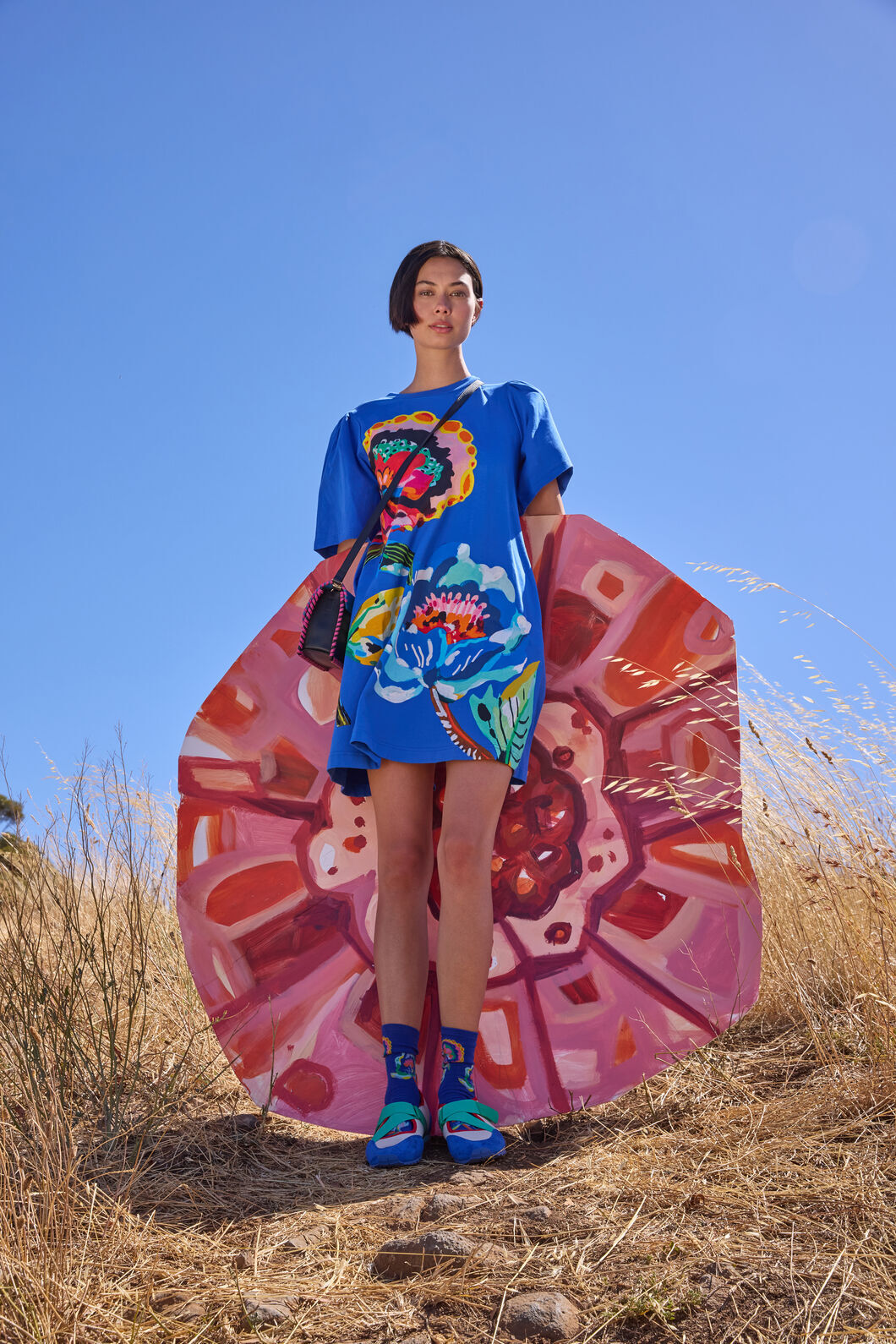 Gorman - Floral Symphony Tee Dress - blue