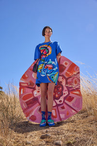 Gorman - Floral Symphony Tee Dress - blue