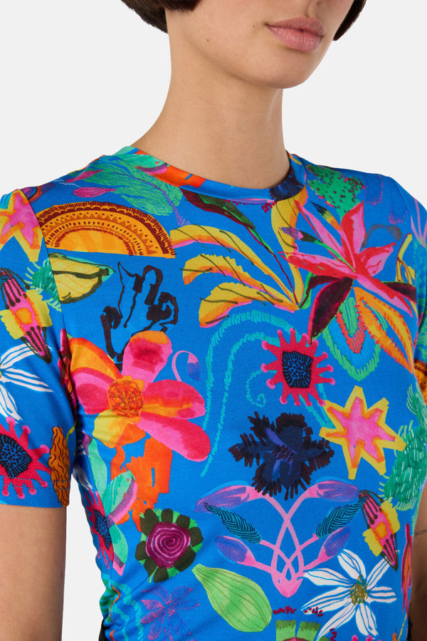 Gorman - Papaya Palm Tee - print