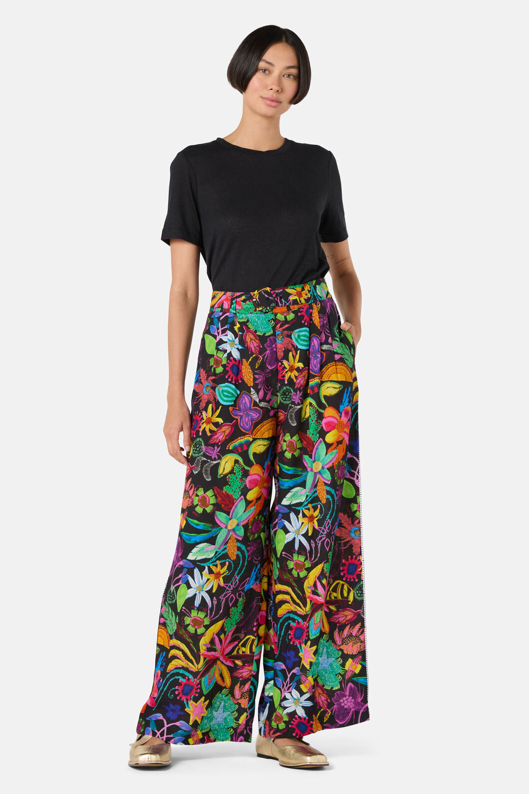 Gorman - Papaya Palm Pant - print