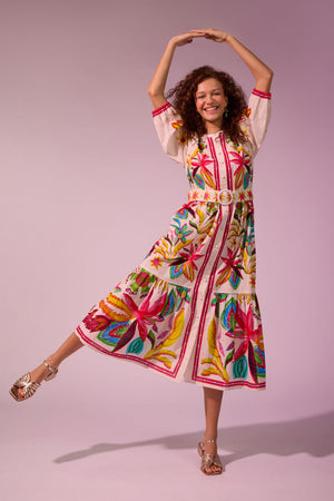 Gorman - Papaya Palm Long Shirt Dress - print