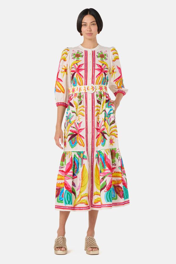 Gorman - Papaya Palm Long Shirt Dress - print
