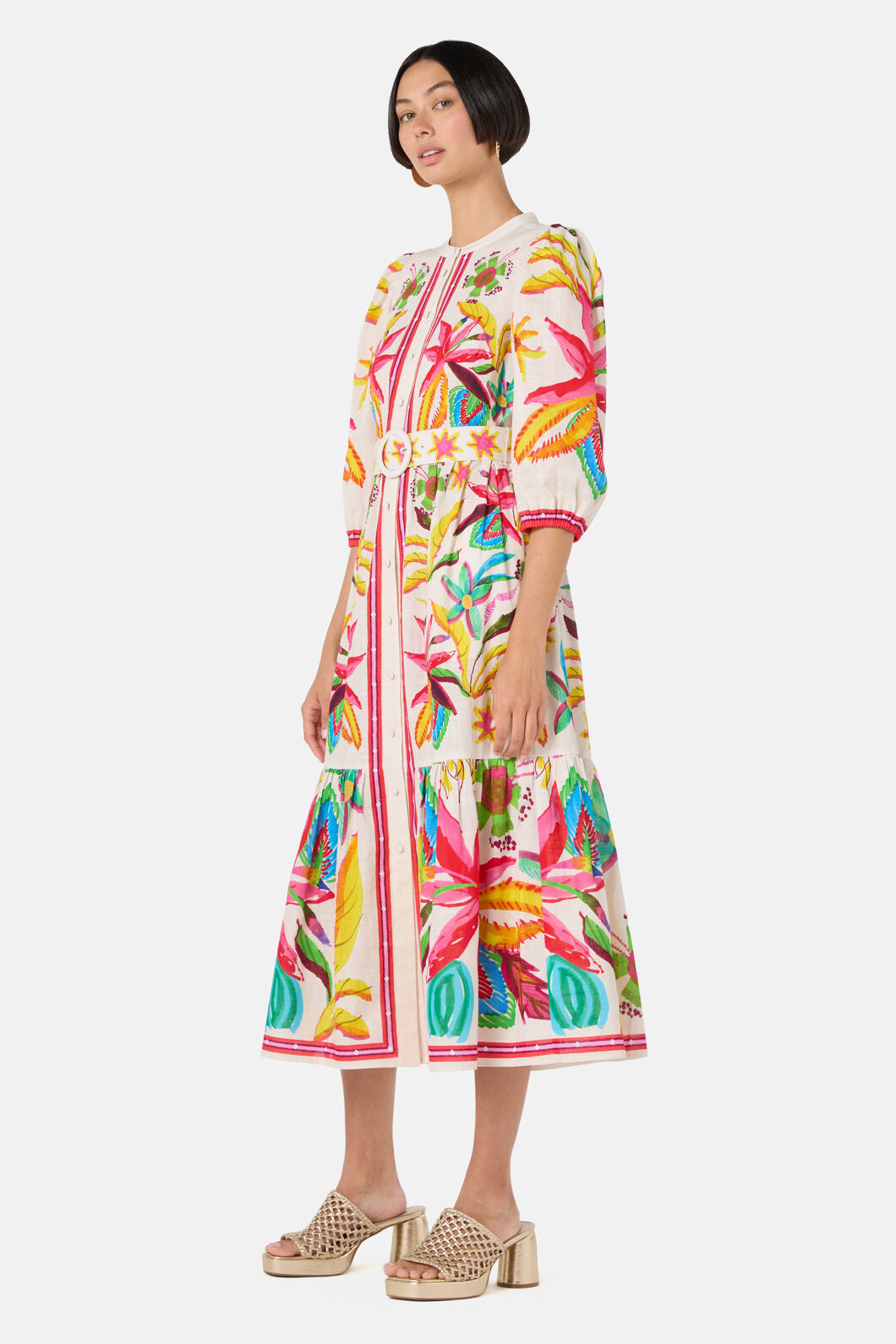 Gorman - Papaya Palm Long Shirt Dress - print