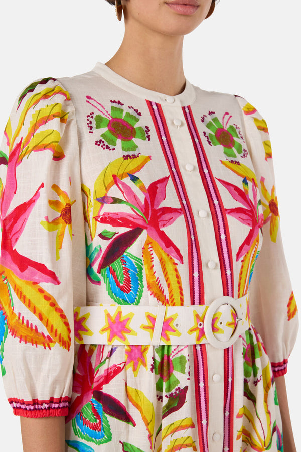 Gorman - Papaya Palm Long Shirt Dress - print