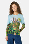 Gorman - Royal Garden Mesh Top - print