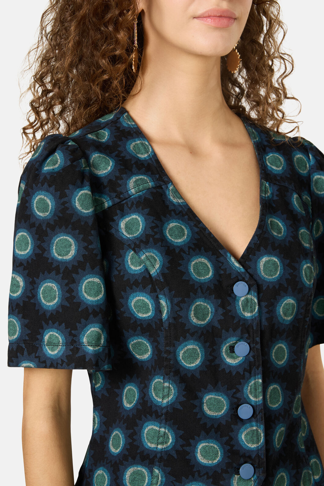 Gorman - Royal Spot Denim Top - print