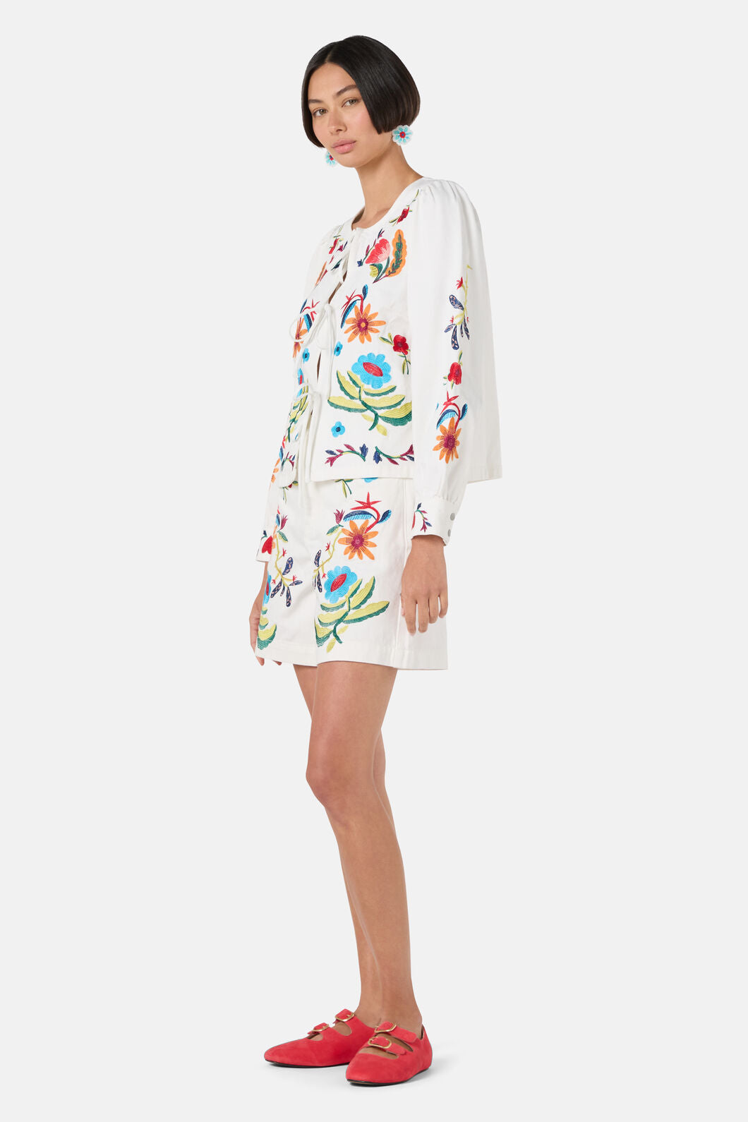 Gorman - Little Things Denim Tie Jacket - cream