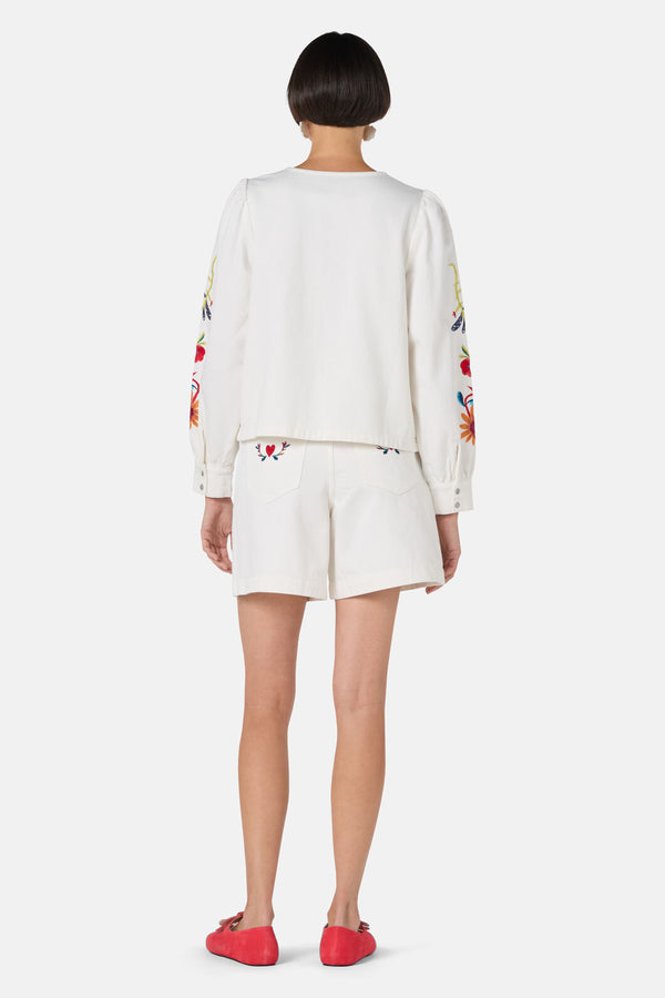 Gorman - Little Things Denim Tie Jacket - cream