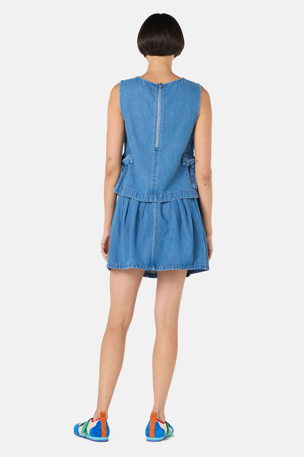 Gorman - Bowtiful Denim Tank - mid-blue