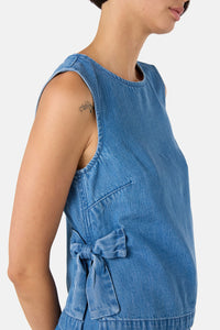 Gorman - Bowtiful Denim Tank - mid-blue