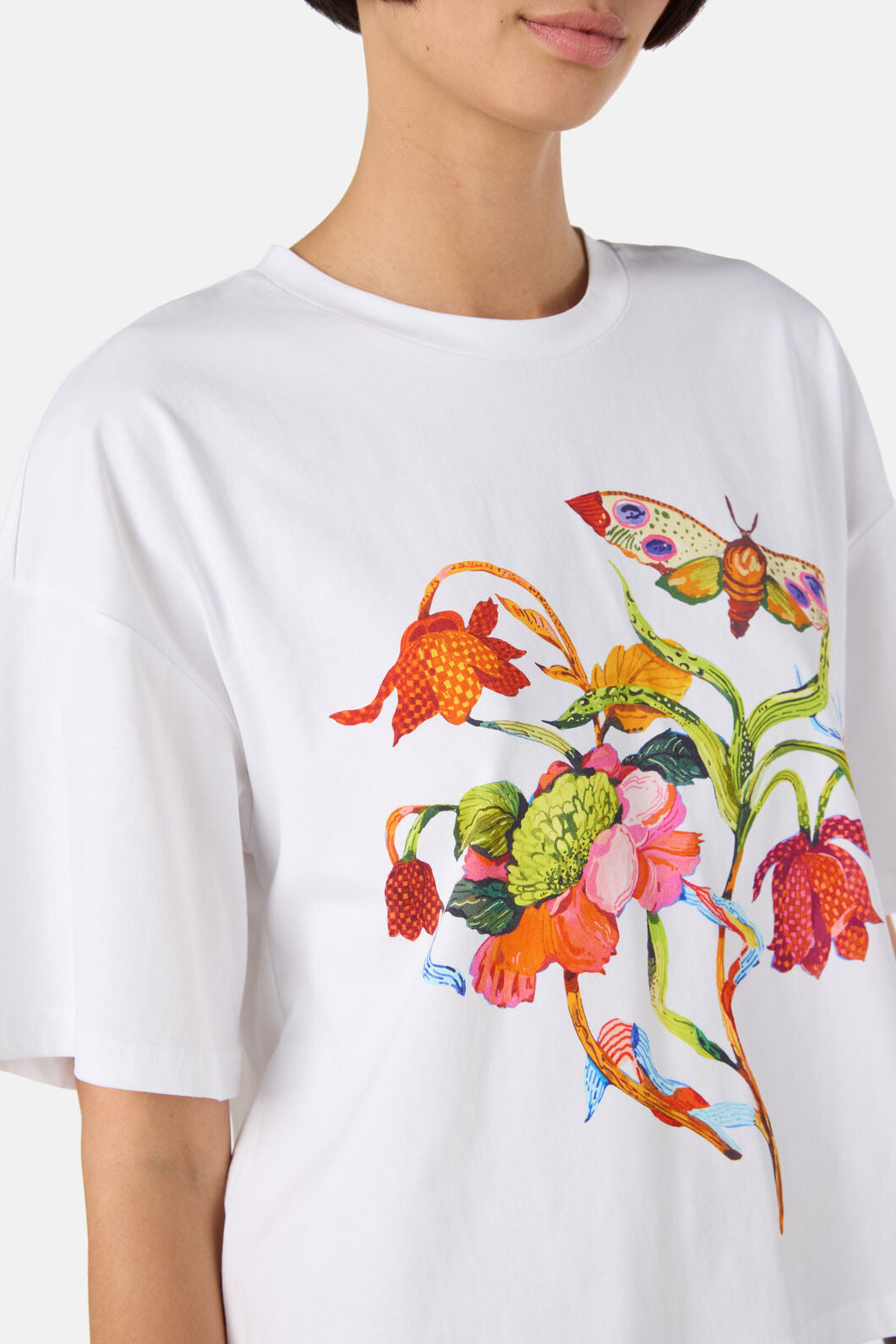 Gorman - Elara Placement Relaxed Tee - white