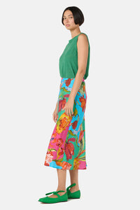 Gorman - Elara Print Linen Midi Skirt - print