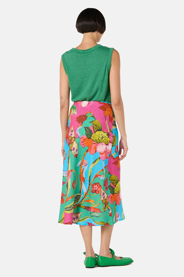 Gorman - Elara Print Linen Midi Skirt - print