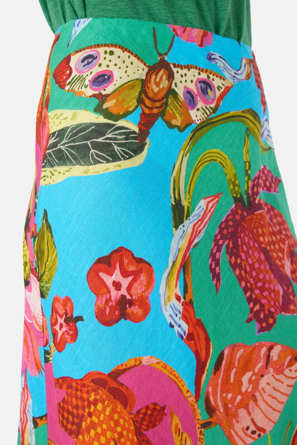 Gorman - Elara Print Linen Midi Skirt - print