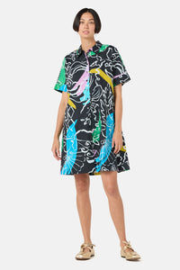 Gorman - Linework Cotton Shirt Dress - print