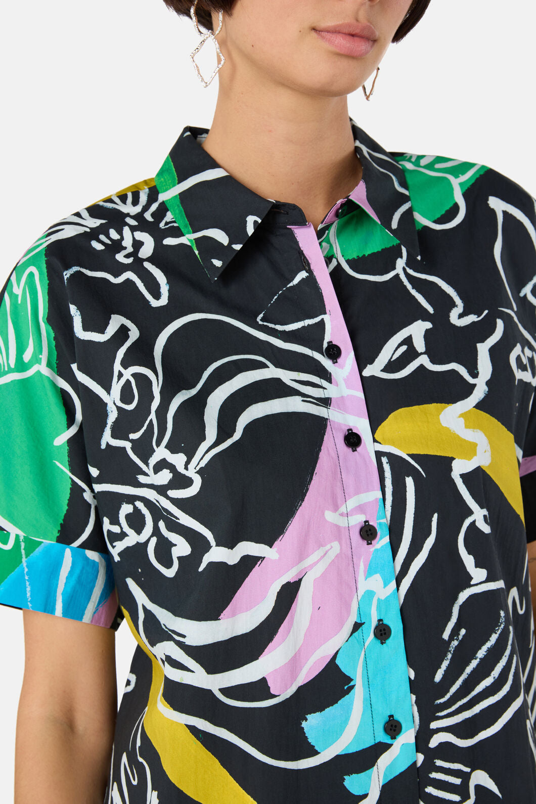 Gorman - Linework Cotton Shirt Dress - print