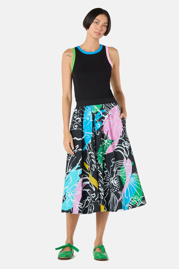 Gorman - Linework Cotton Skort - print