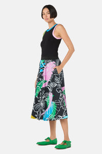 Gorman - Linework Cotton Skort - print