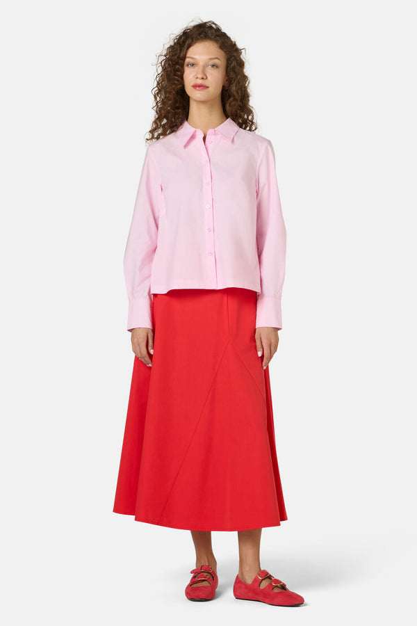 Gorman - Juno Pleated Cotton Shirt - pink