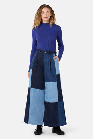 Gorman - Puzzle Denim Spliced Skort - denim