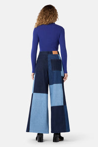 Gorman - Puzzle Denim Spliced Skort - denim