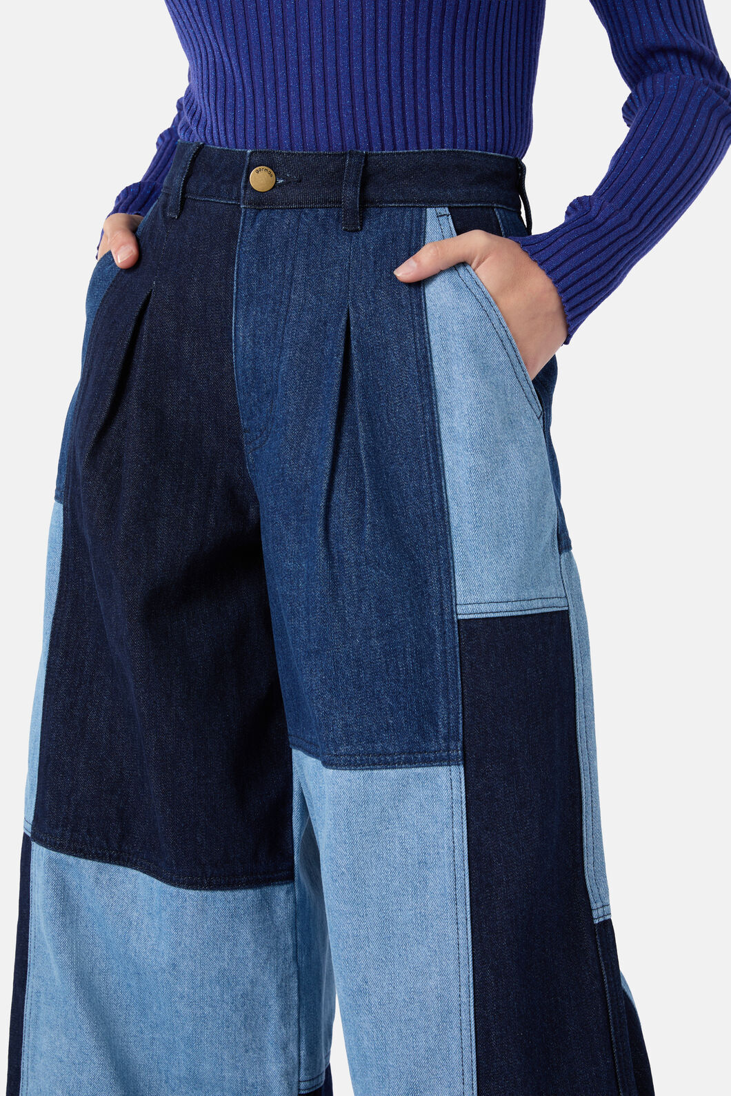 Gorman - Puzzle Denim Spliced Skort - denim