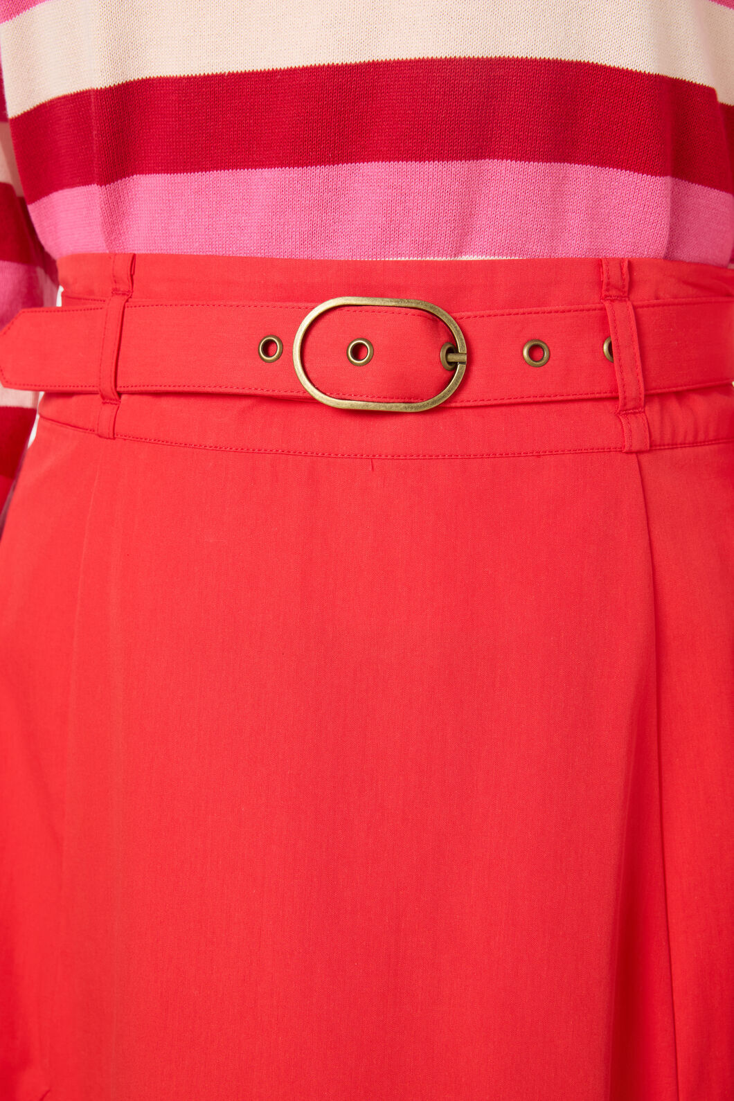 Gorman - Peony Midi Cotton Skirt - red