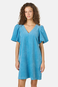 Gorman - Tallulah Corduroy Smock Dress - light-blue