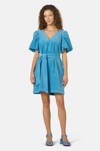 Gorman - Tallulah Corduroy Smock Dress - light-blue